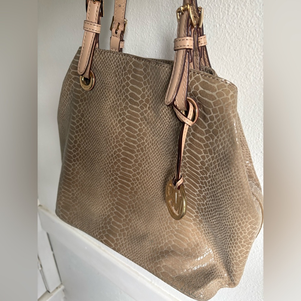 Michael Michael Kors “Lilly” Large Python-Embosse… - image 3